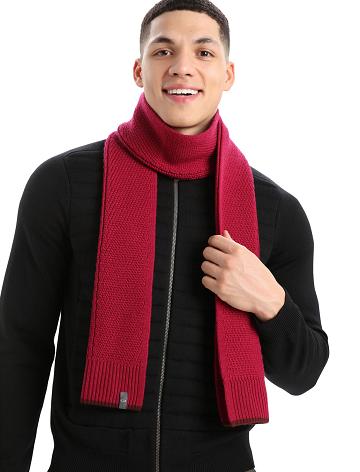 Men's Icebreaker Unisex Merino Waypoint Scarves Cherry / Espresso | CA 1880TCEV